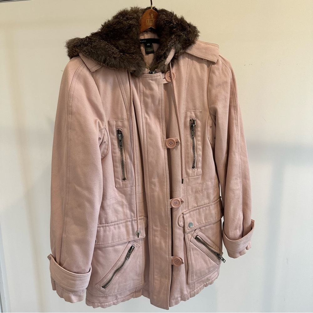 MARC JACOBS FUR HOOD COAT